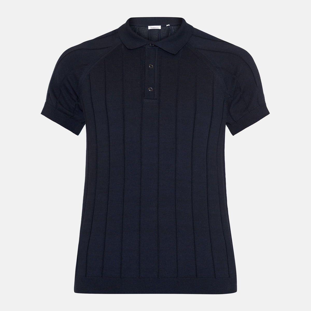 Stickad Kortärmad Polo Total Eclipse - KNOWLEDGE COTTON APPAREL