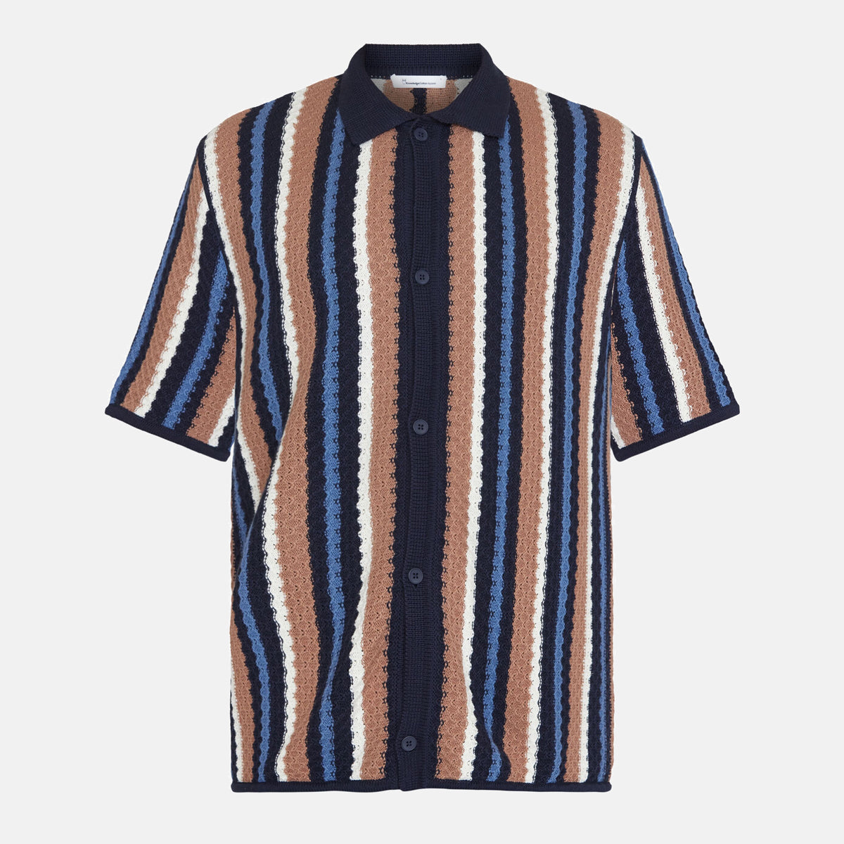 Stickad Kortärmad Skjorta - KNOWLEDGE COTTON APPAREL