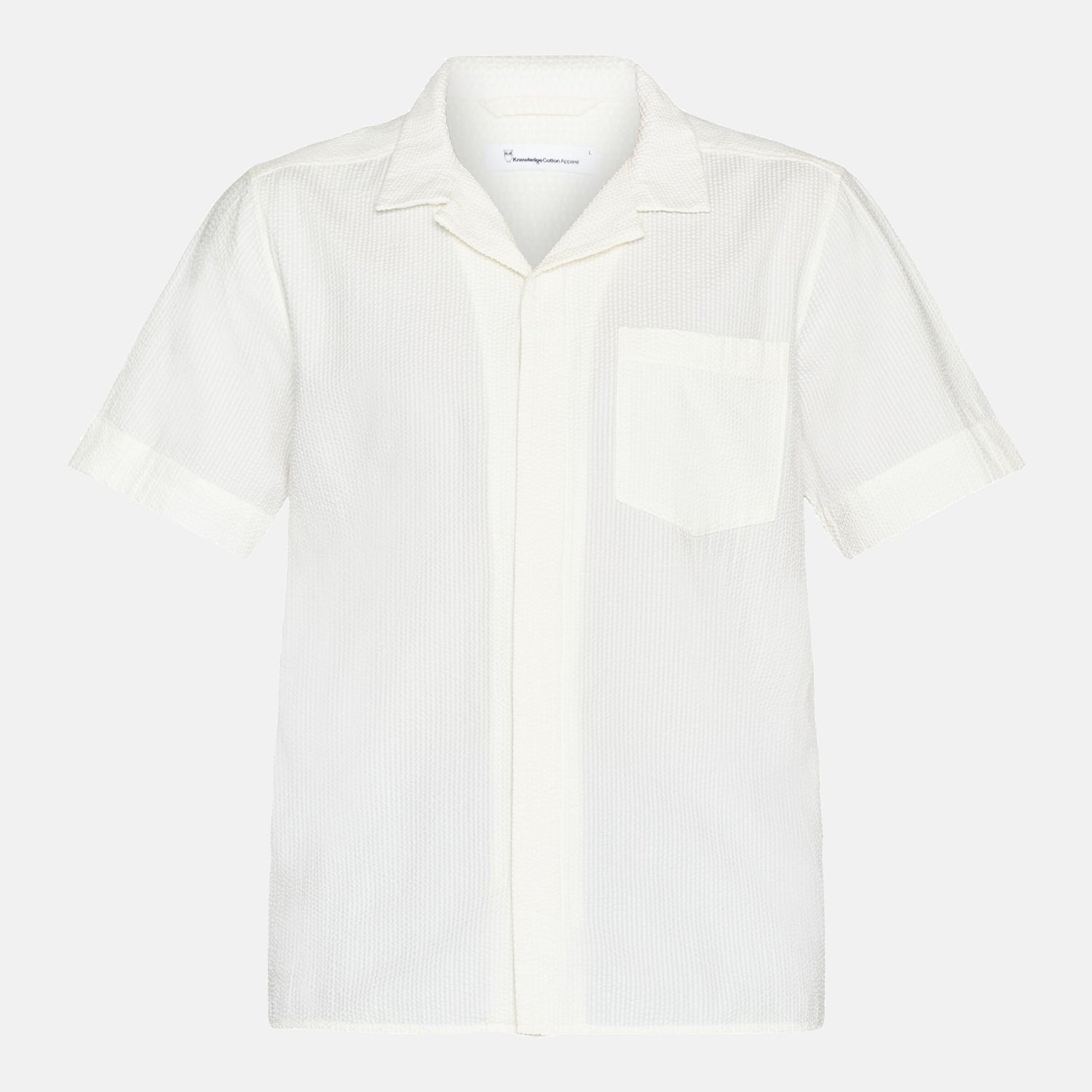 Bäckebölja Kortärmad Skjorta Egret - KNOWLEDGE COTTON APPAREL