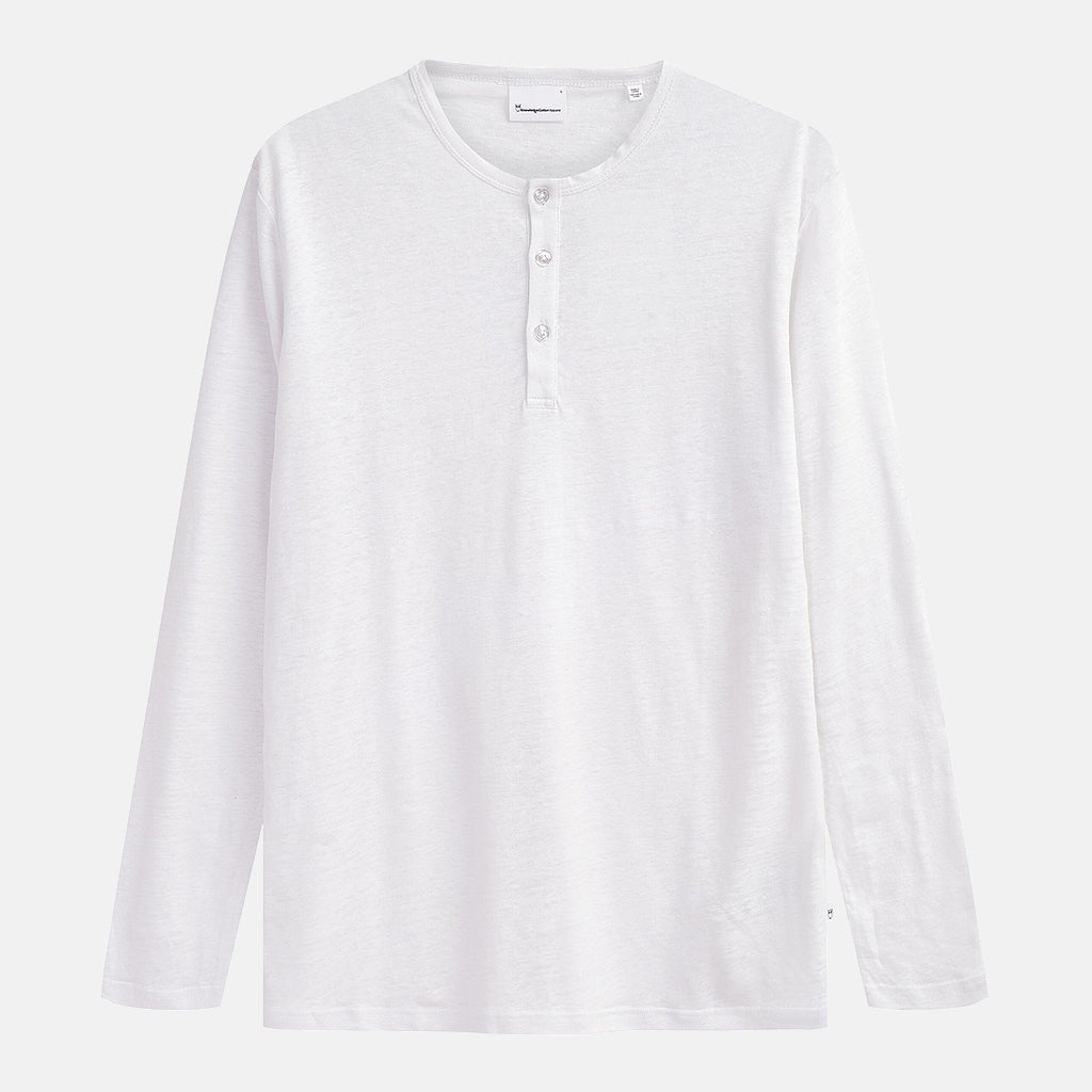 Farfarströja Linne Herr Ekologisk Vit - KNOWLEDGE COTTON APPAREL