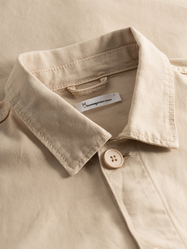Canvas Stretch Overshirt Ekologisk Bomull Safari - KNOWLEDGE COTTON APPAREL