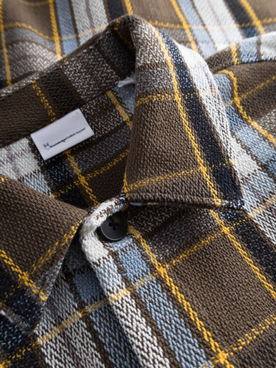 Big Checkered Overshirt Brown - KNOWLEDGE COTTON APPAREL
