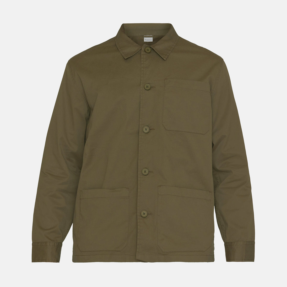 Twill Overshirt Ekologisk Bomull Olivgrön - KNOWLEDGE COTTON APPAREL