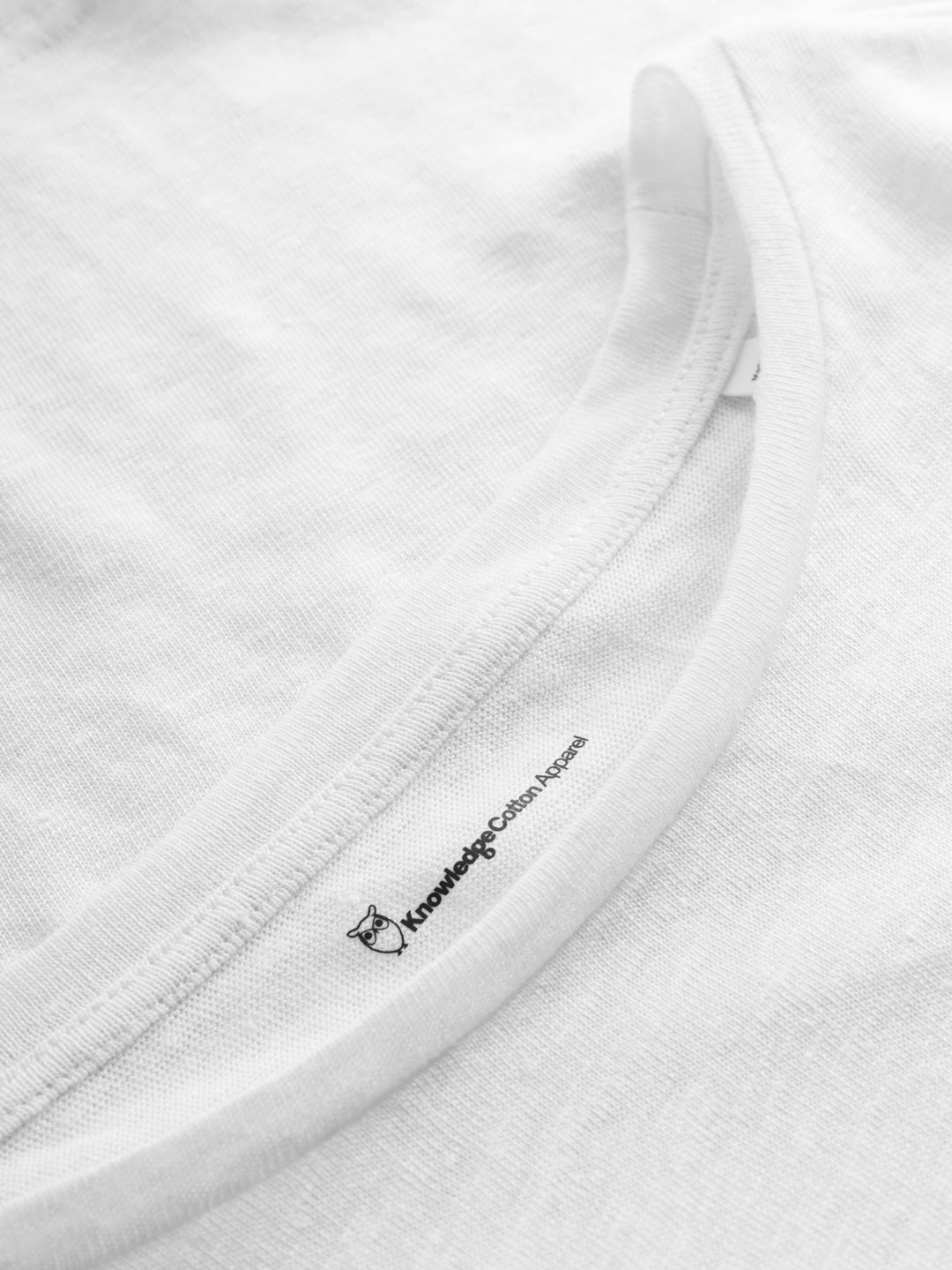 Regular Linen T-shirt Women's White - KNOWLEDGE COTTON APPAREL