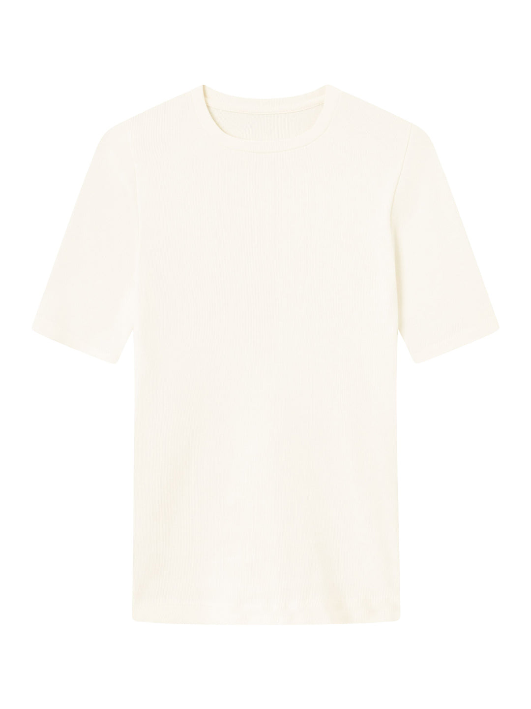 Rib Stretch T-shirt Ekologisk Bomull Snow White - KNOWLEDGE COTTON APPAREL