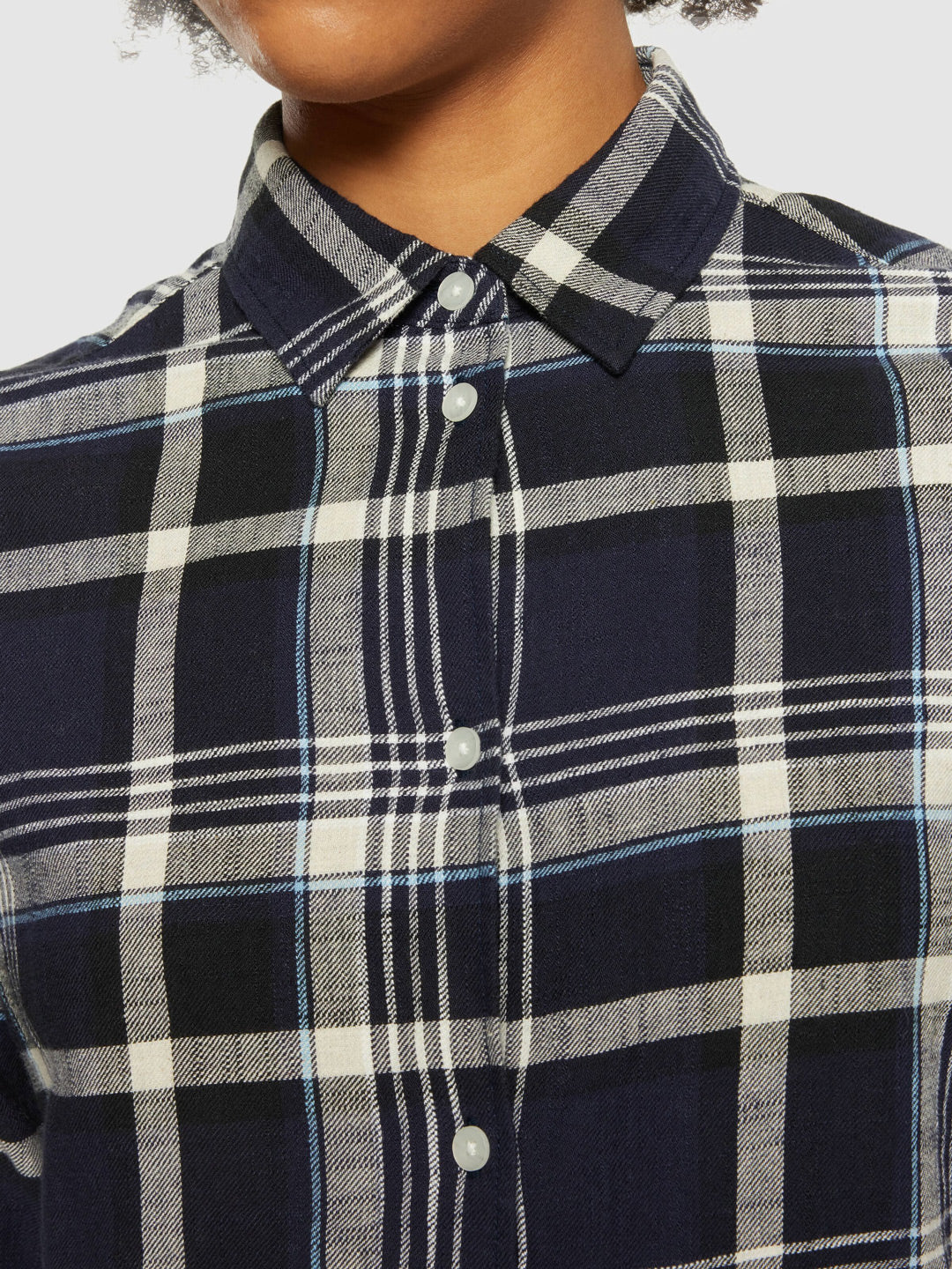 Check Flanell Shirt Jet Black - KNOWLEDGE COTTON APPAREL