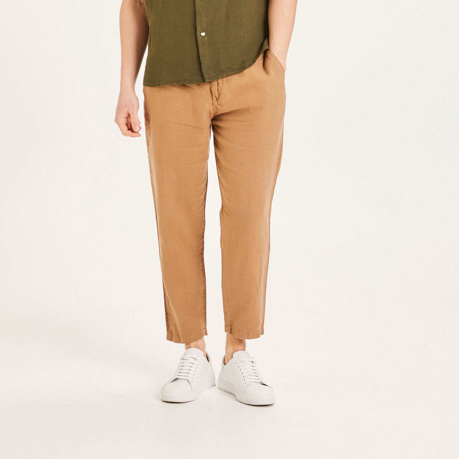 Bob Loose Linen Pants Tuffet -  KNOWLEDGE COTTON APPAREL