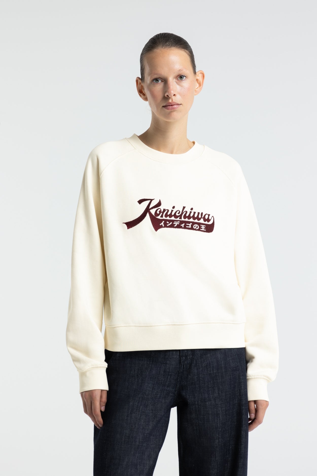 Tajima Konichiwa Cloud Dancer Sweatshirt