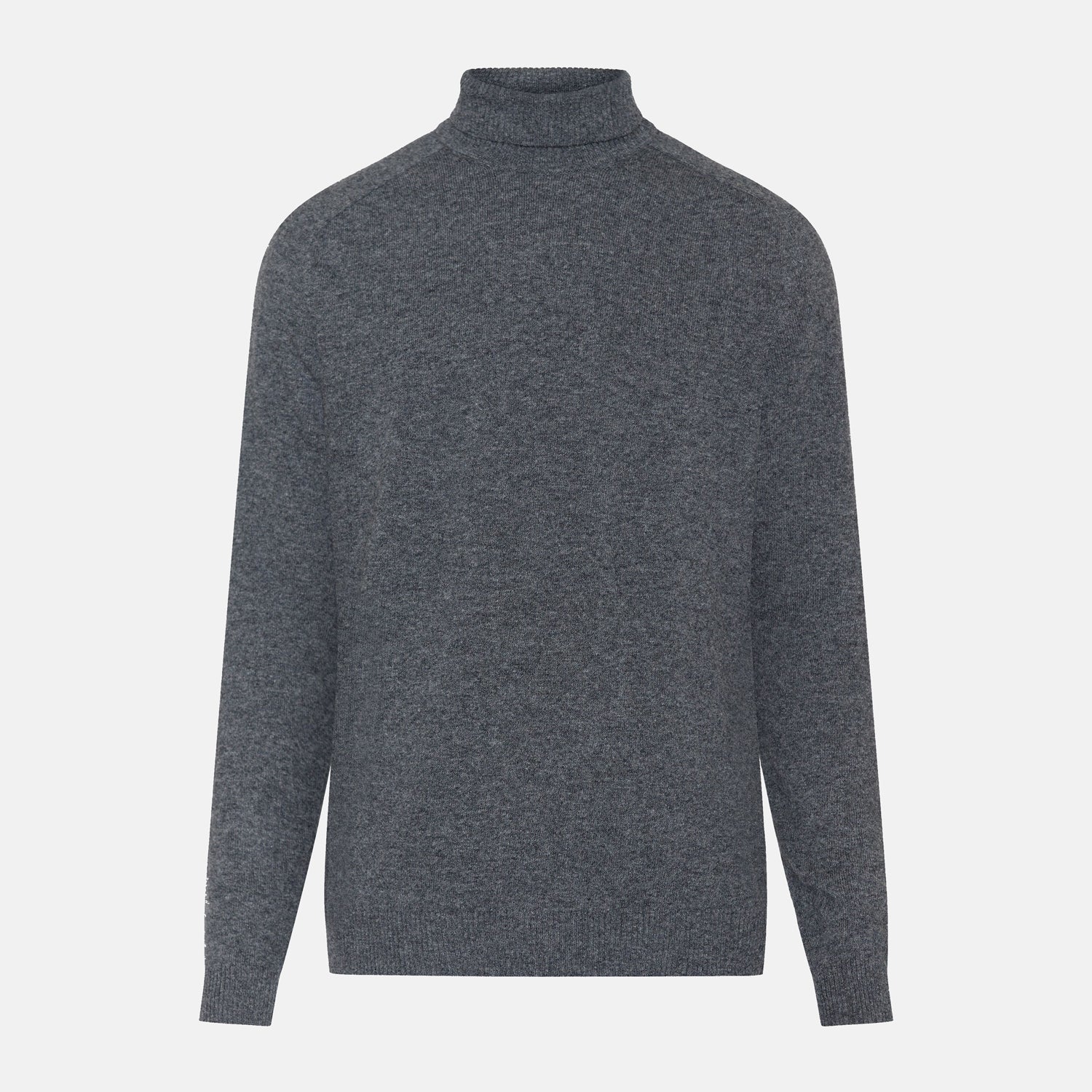 Roll Neck Wool Knit Grey Melange - KNOWLEDGE COTTON APPAREL