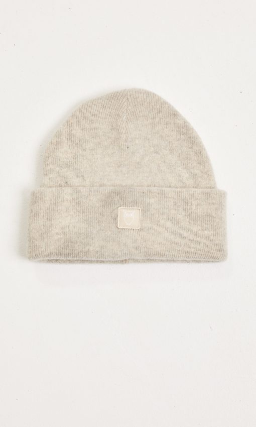 Leaf Organic Wool Beanie Natural Melange - KNOWLEDGE COTTON APPAREL