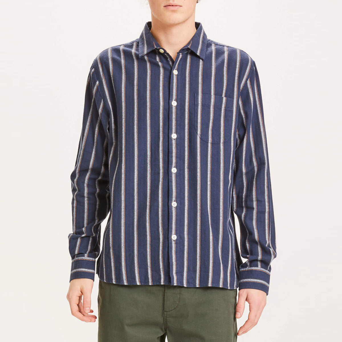 Larch Fishbone Striped - KNOWLEDGE COTTON APPAREL