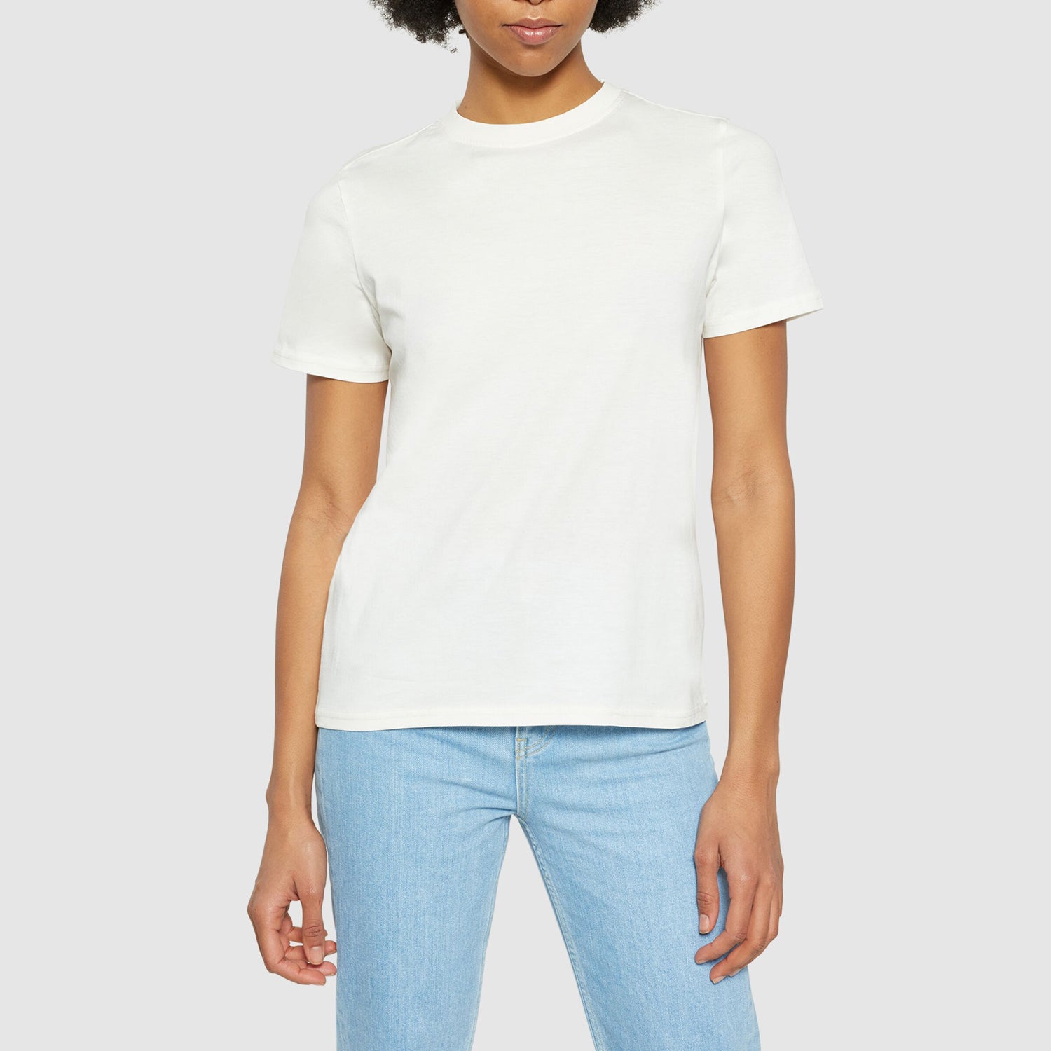 Ekologisk Dam T-shirt Pima Egret - KNOWLEDGE COTTON APPAREL