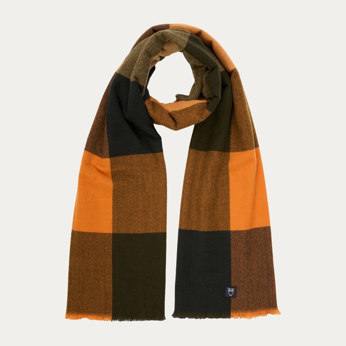 Big Check Vegan Scarf - KNOWLEDGE COTTON APPAREL