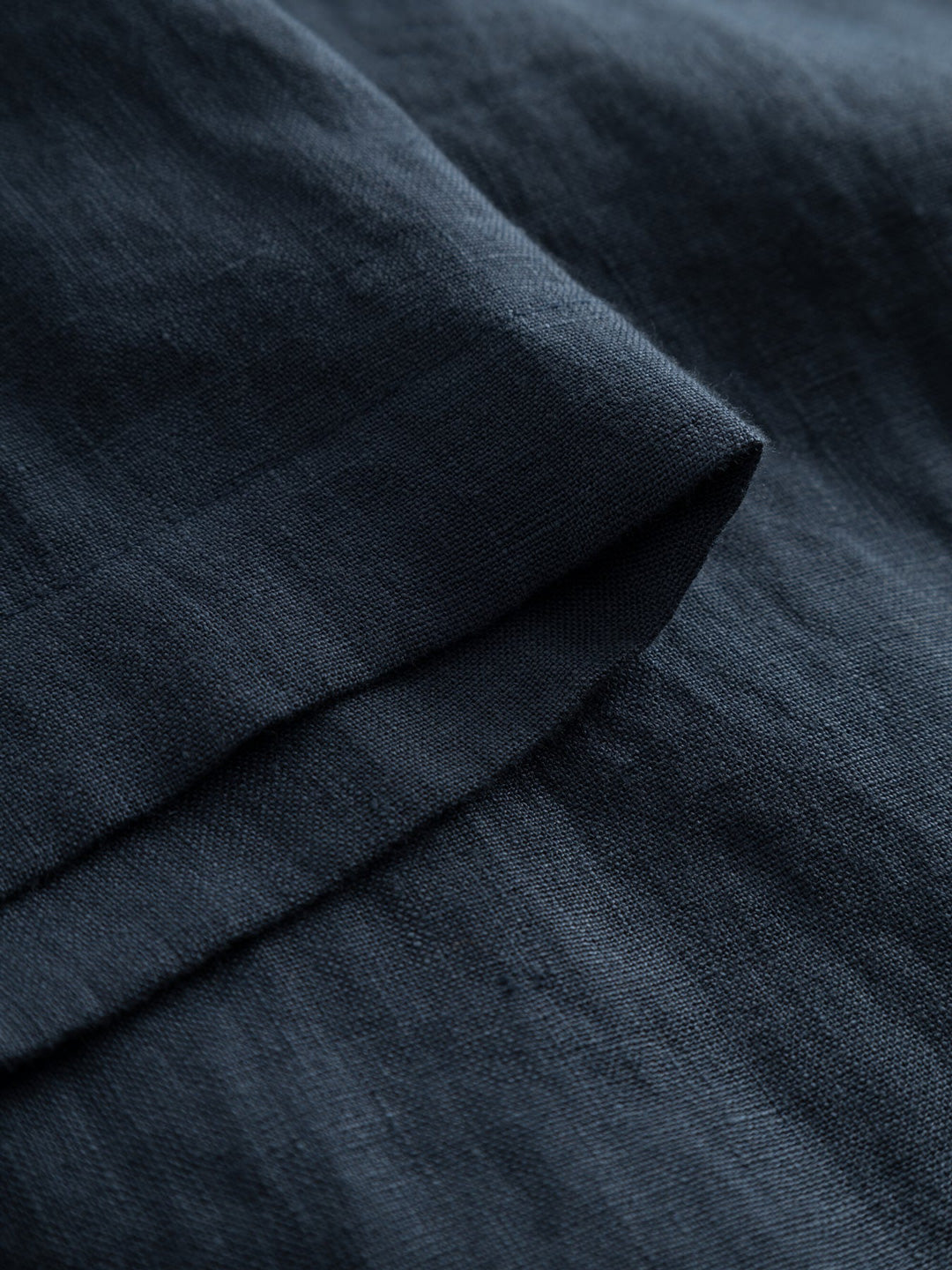 Box Short Sleeve Shirt Organic Linen Total Eclipse - KNOWLEDGE COTTON APPAREL