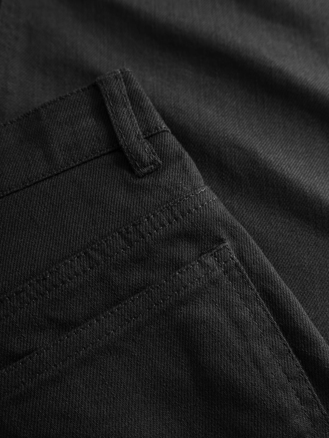 Chloe Barrel High-Rise Twill Pants Black - KNOWLEDGE COTTON APPAREL