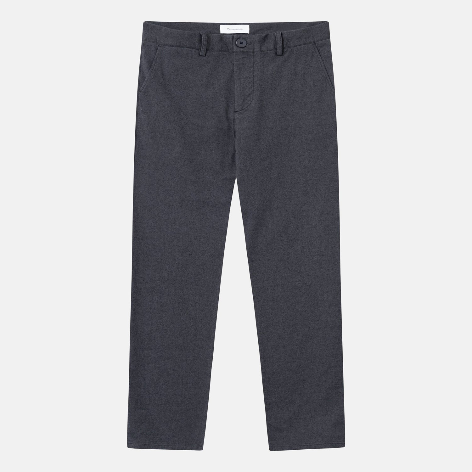 Chuck Regular Fit Flannel Chino Pants Mörkgrå - KNOWLEDGE COTTON APPAREL