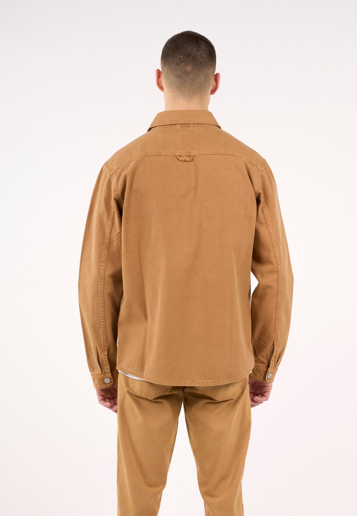 Overshirt Organic Canvas Brown Sugar - KNOWLEDGE COTTON APPAREL