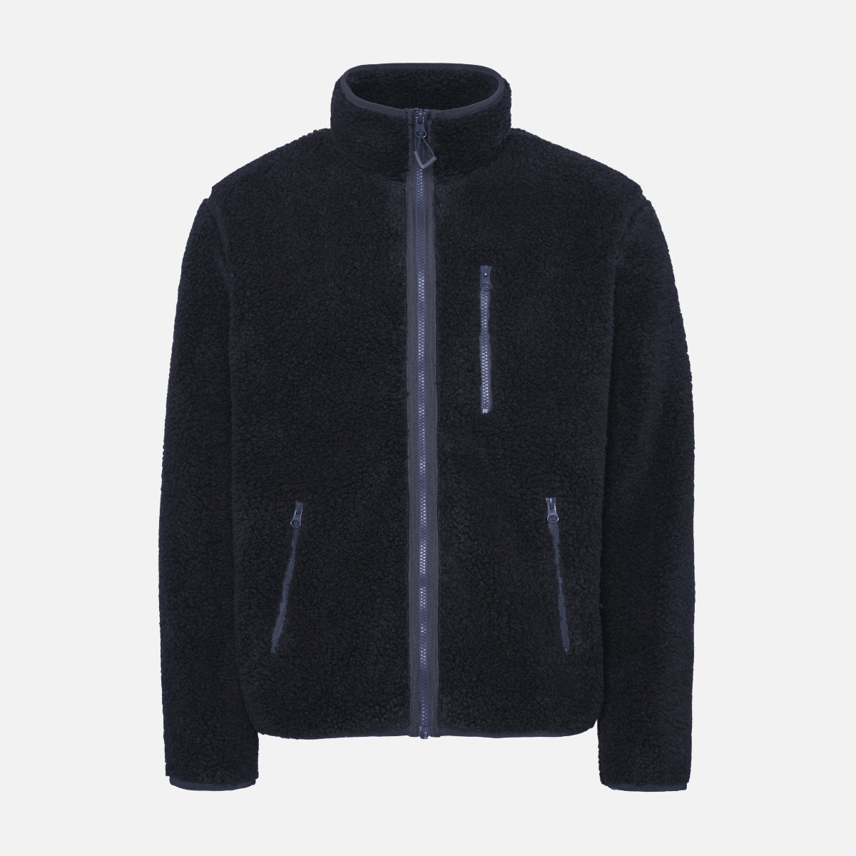 Elm Zip Teddy Recycled Fleece Sweater - KNOWLEDGE COTTON APPAREL