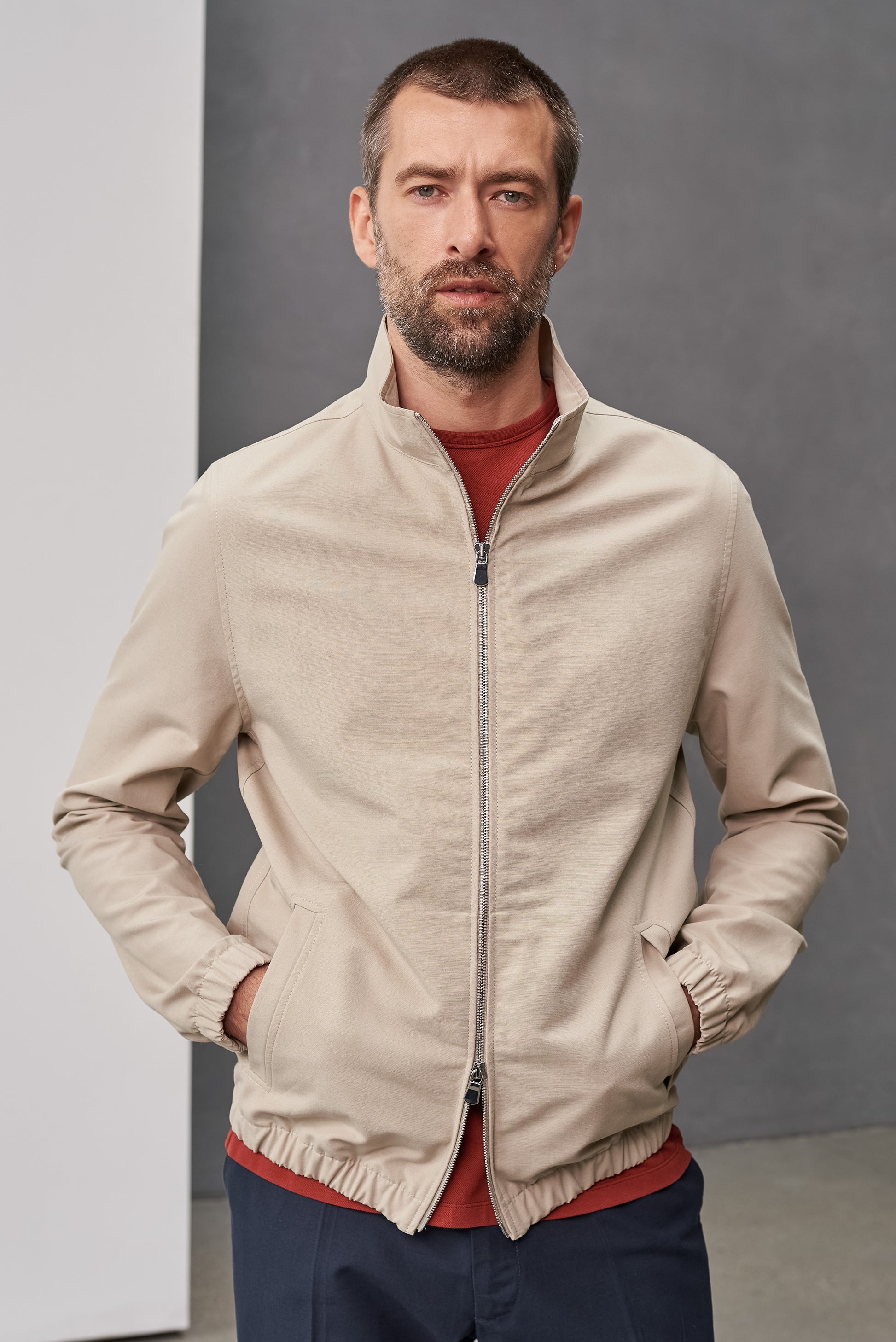 Juri Harrington Jacket Tencel Taupe