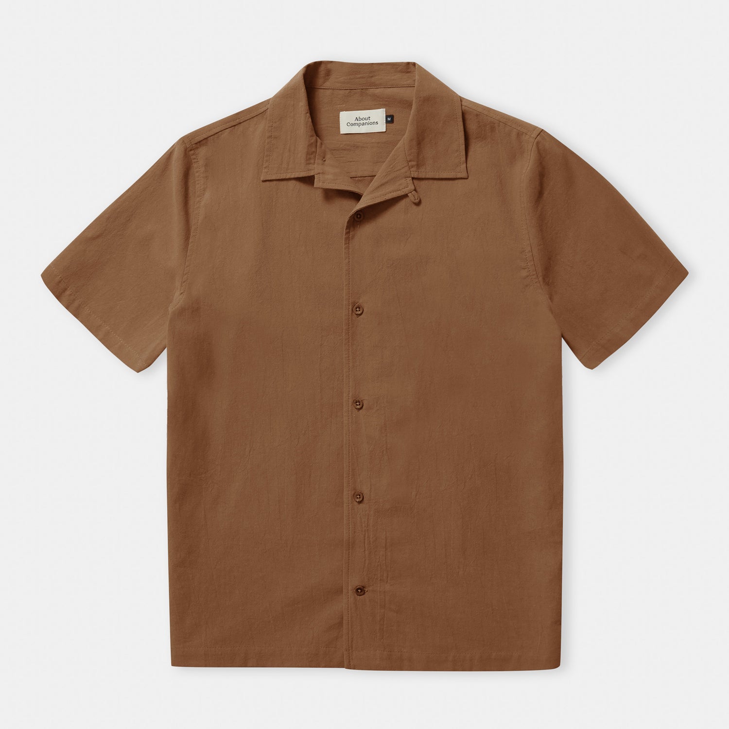 Kuno Shirt Crinkle Shortsleeve Caramel
