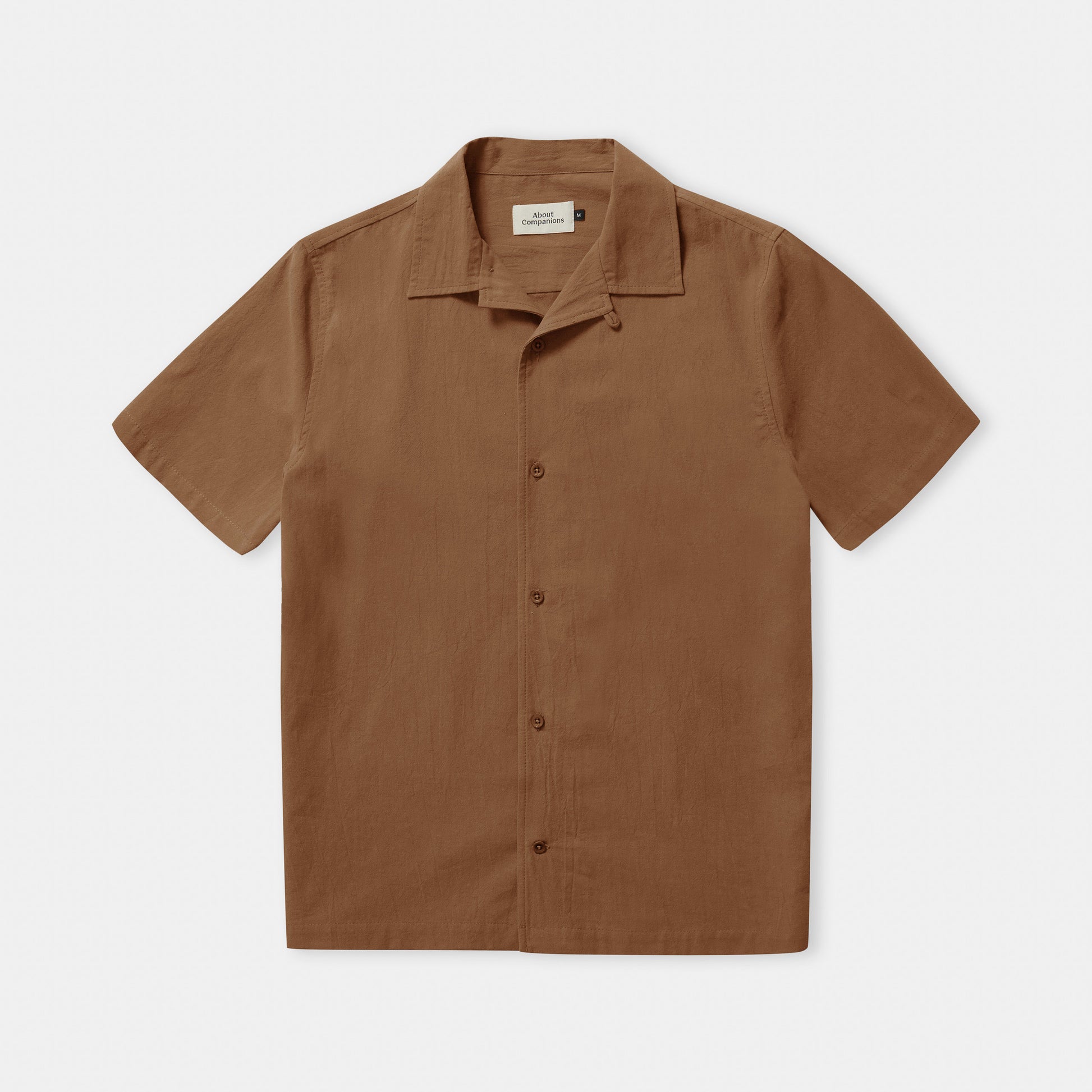 Kuno Shirt Crinkle Shortsleeve Caramel