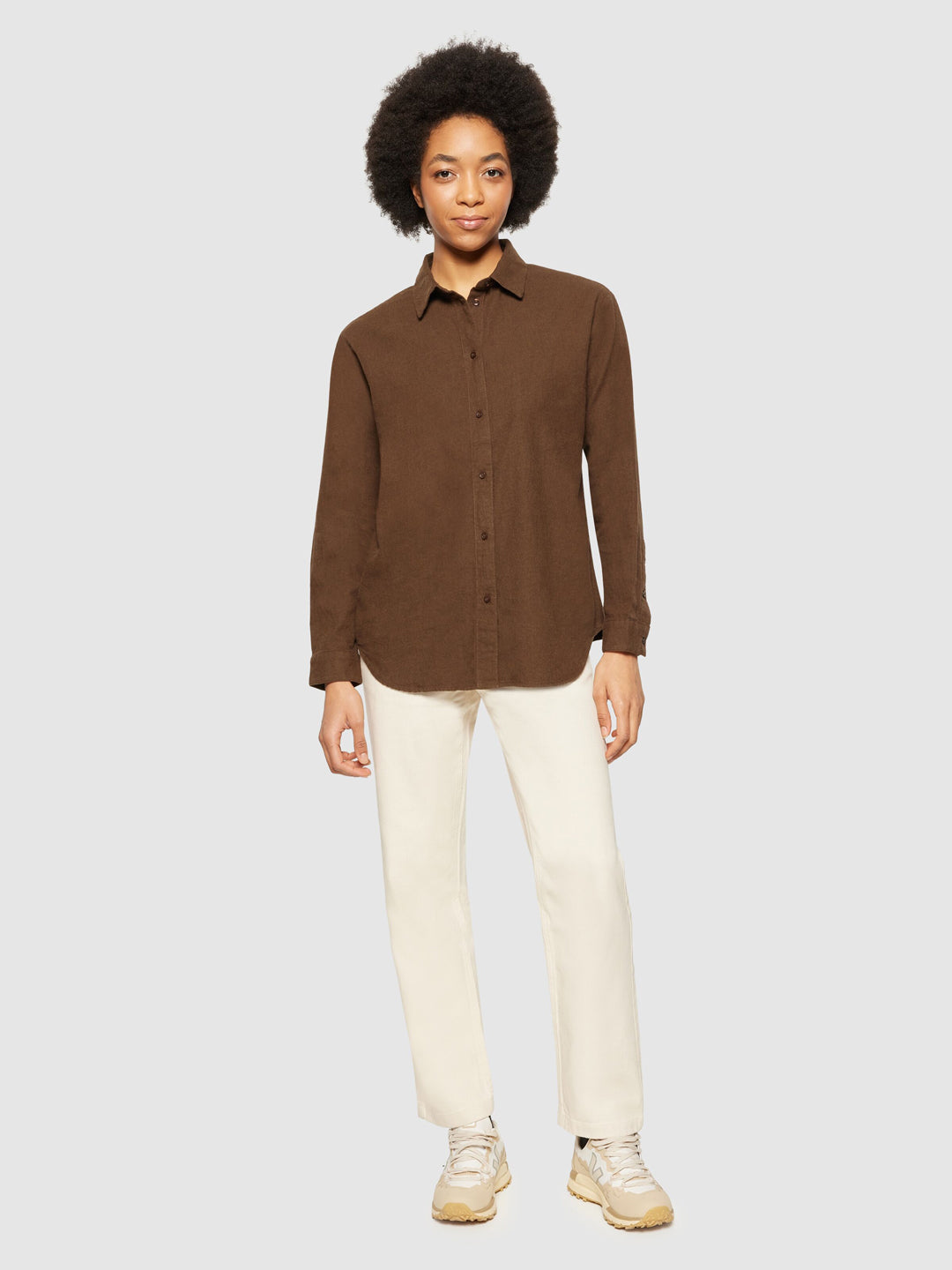 Flanell Shirt Demitasse Brown - KNOWLEDGE COTTON APPAREL