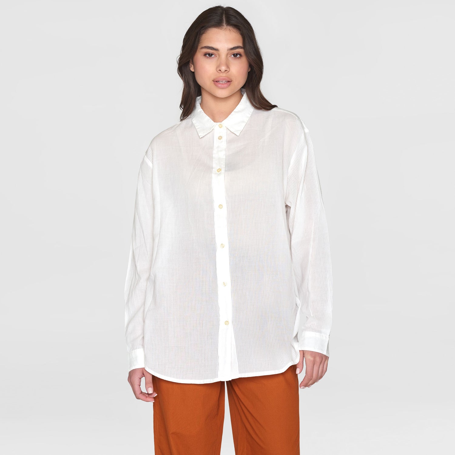 Loose Stripe Structure Shirt - KNOWLEDGE COTTON APPAREL