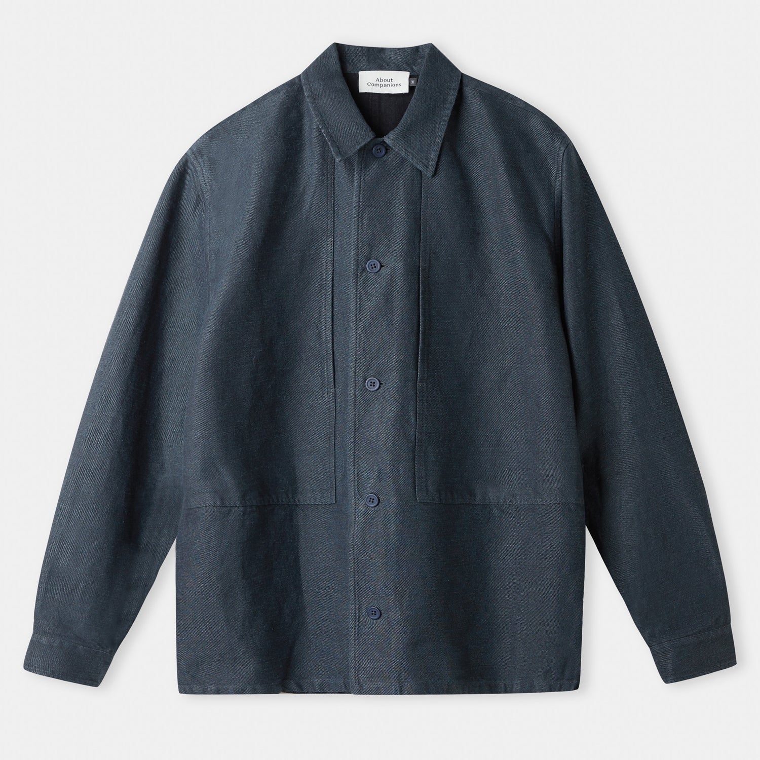 Owe Winter Linen Overshirt Cold Navy