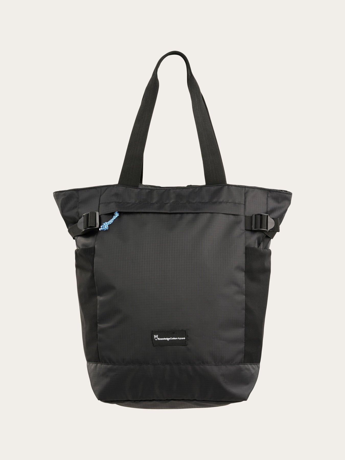 Packable Tote Backpack 25L Jet Black - KNOWLEDGE COTTON APPAREL
