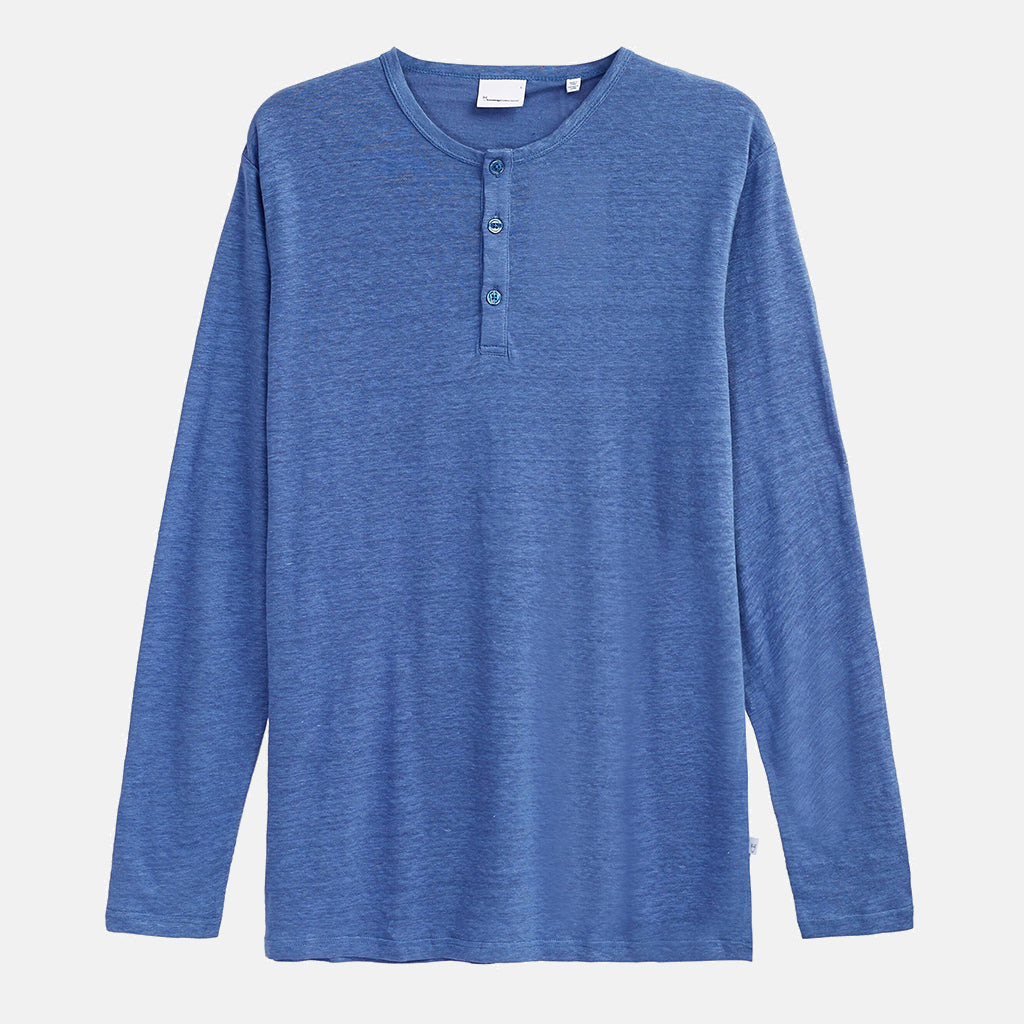 Farfarströja Linne Herr Ekologisk Ljusblå - KNOWLEDGE COTTON APPAREL