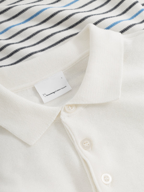Reverse Knit Polo Stripe - KNOWLEDGE COTTON APPAREL
