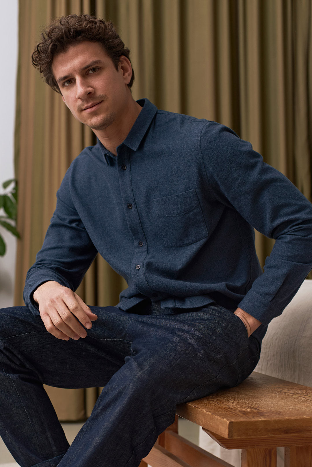 Simon Flannel Shirt Ocean Blue