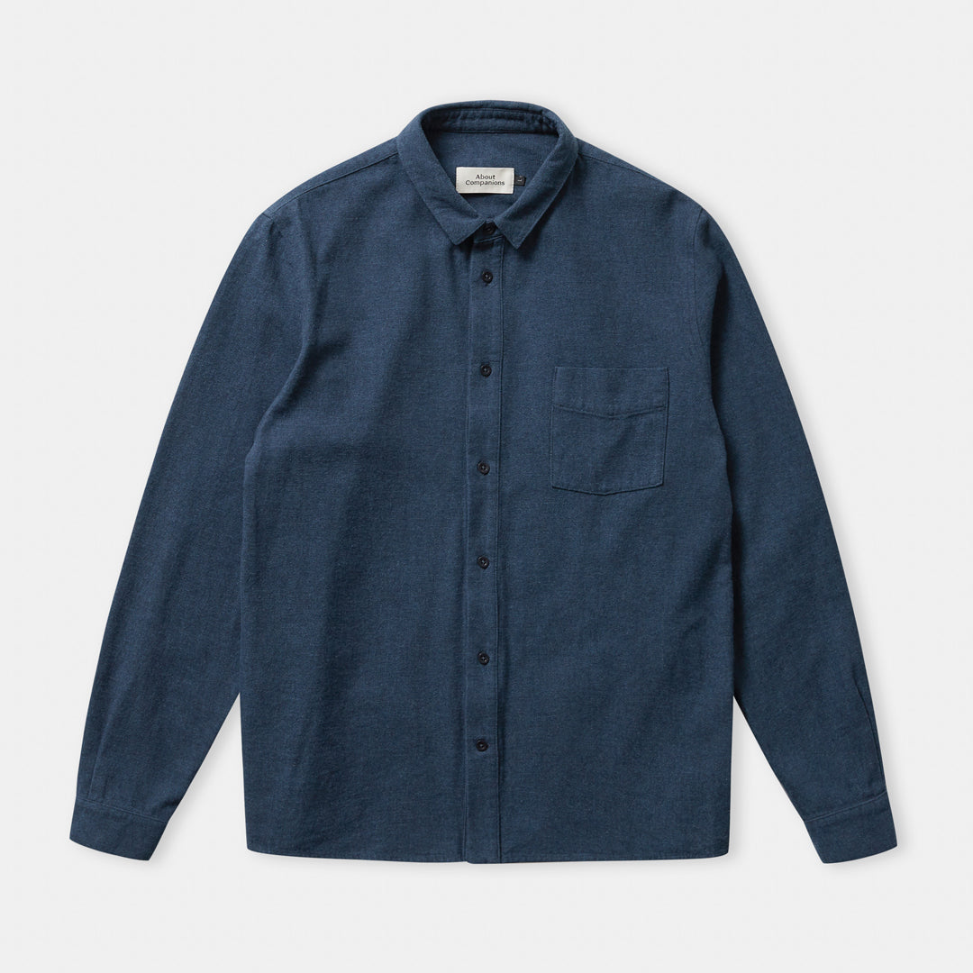 Simon Flannel Shirt Ocean Blue