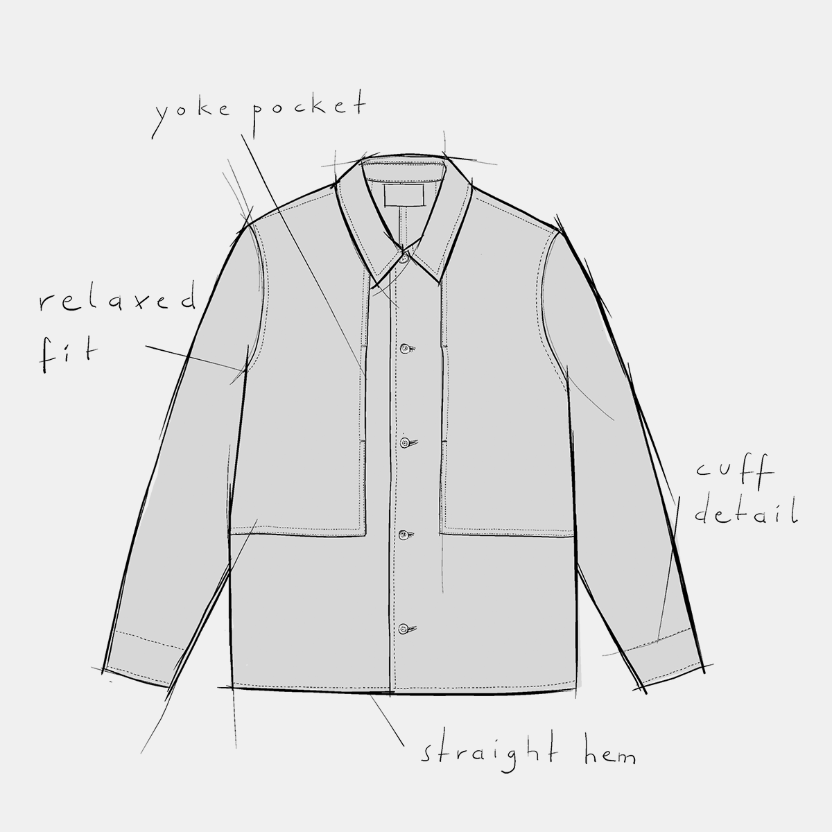 Owe Winter Linen Overshirt Cold Navy