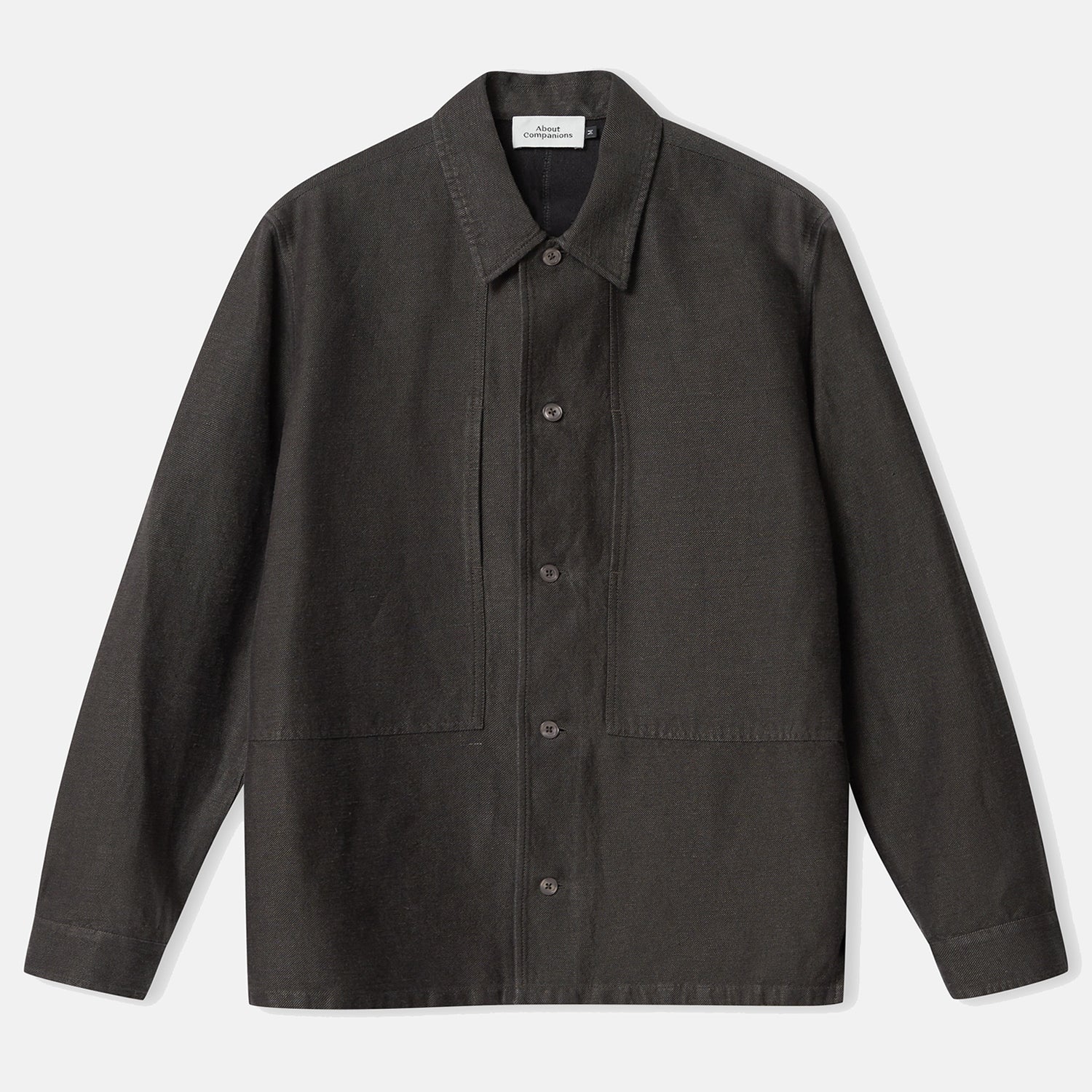 Owe Winter Linen Overshirt Black Olive