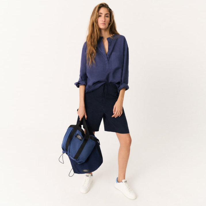 East Linen Shirt Navy - ECOALF