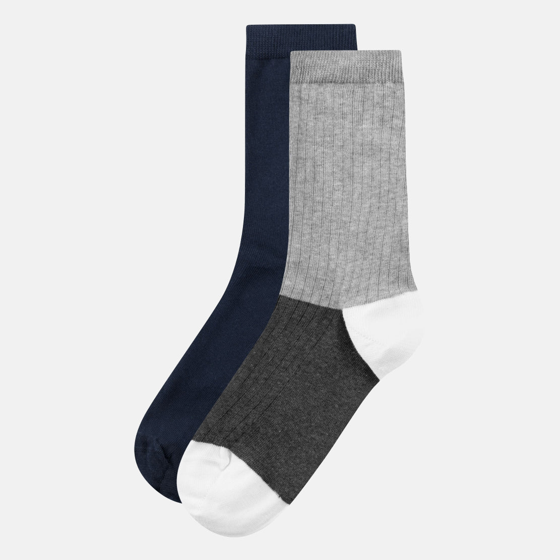 2-pack Ekologiska Strumpor Grå & Navy - KNOWLEDGE COTTON APPAREL