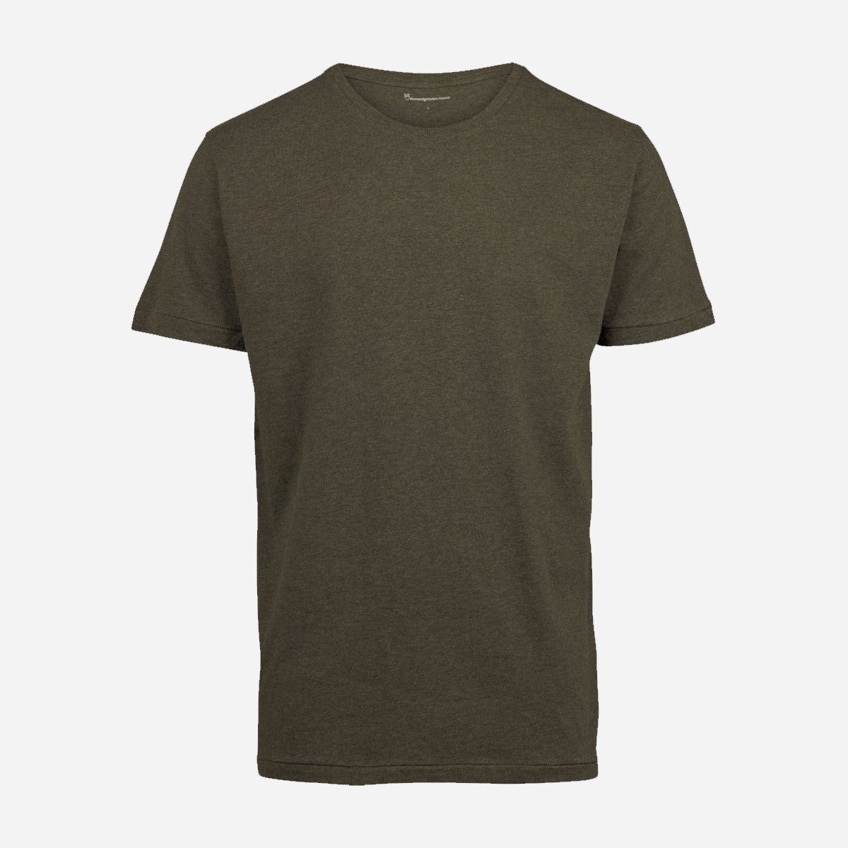 Ekologiska tshirts från regenerativa jordbruk herr melerad mörkgrön