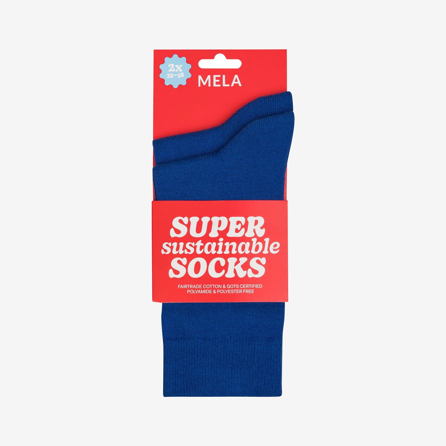 2-pack Super Sustainable Socks Bold Blue