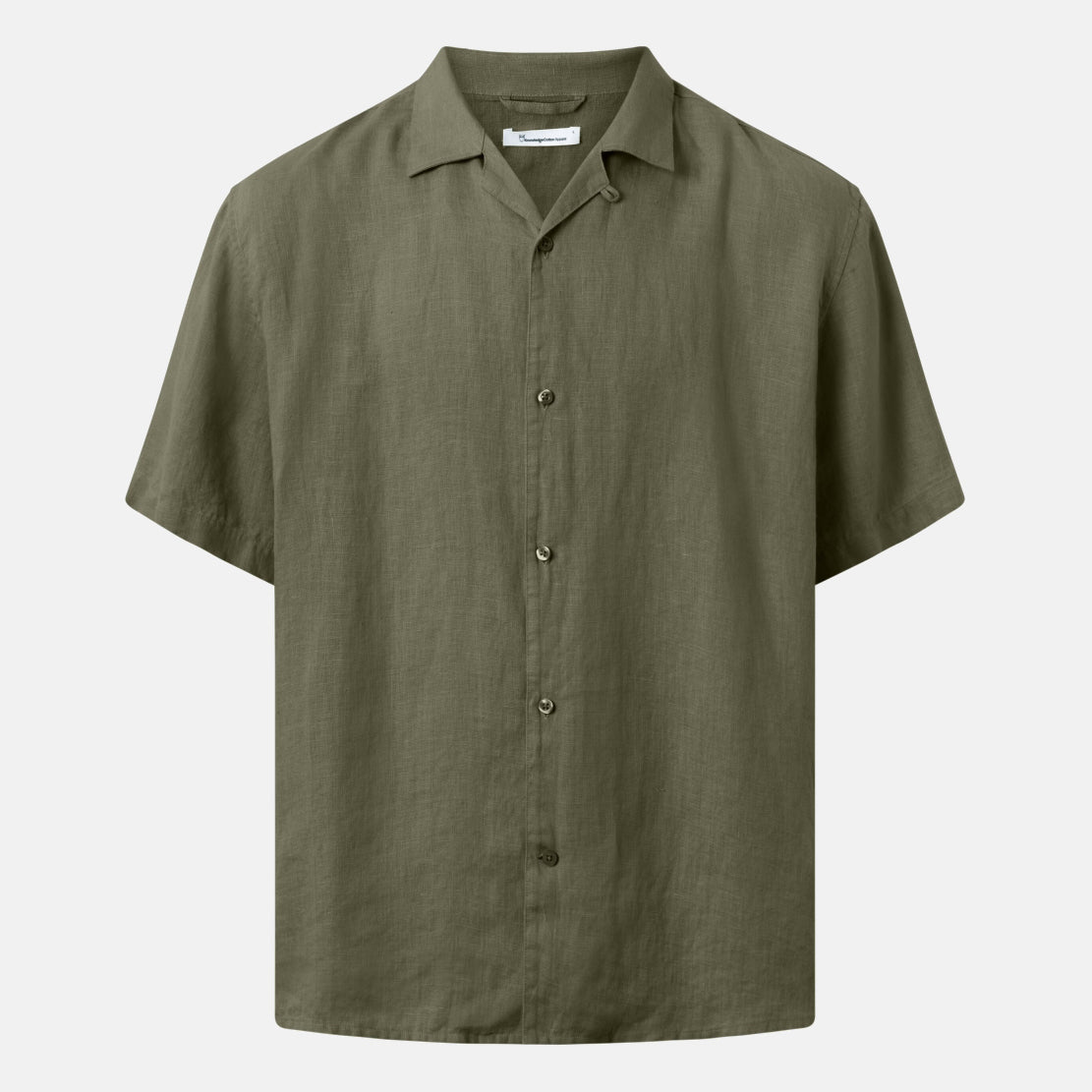 Box Short Sleeve Shirt Organic Linen - KNOWLEDGE COTTON APPAREL