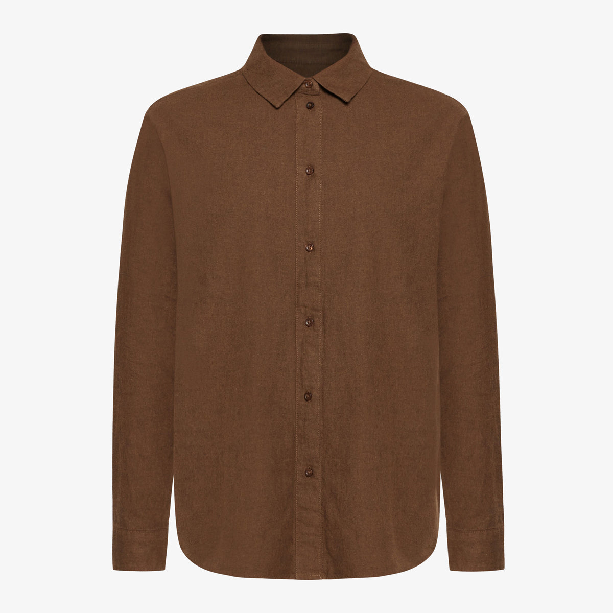 Flanell Shirt Demitasse Brown - KNOWLEDGE COTTON APPAREL