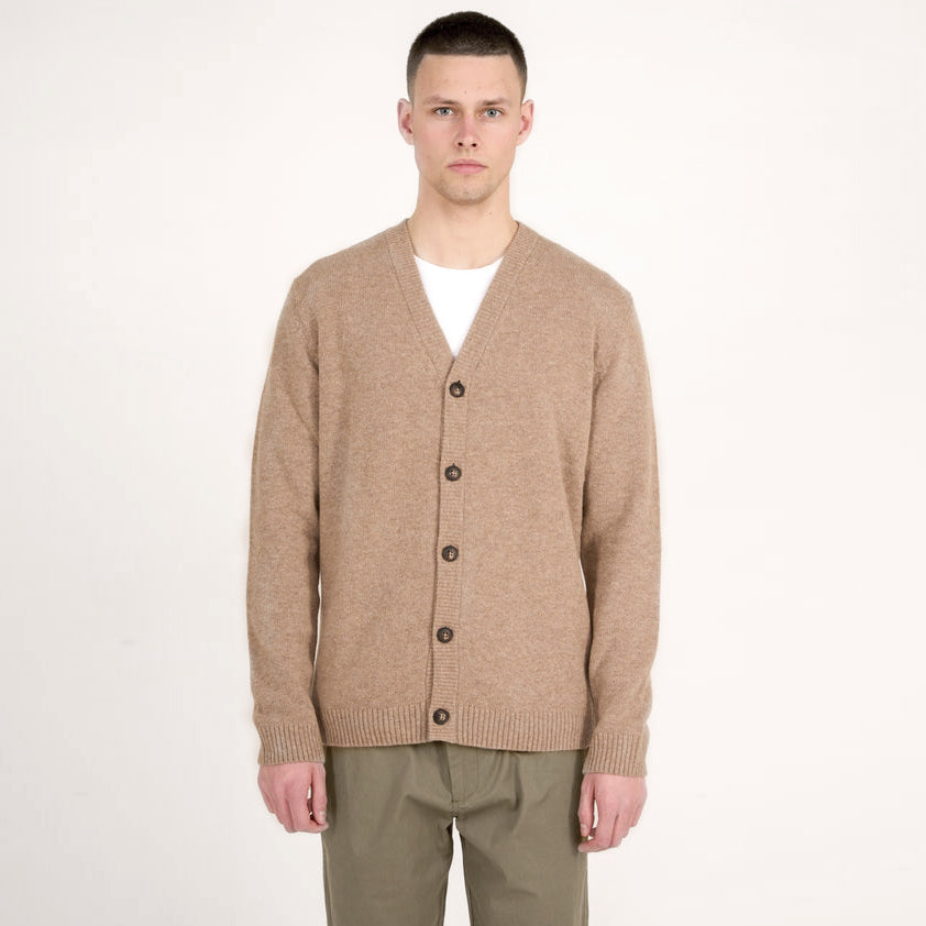 Cardigan Ekologisk Lammull Beige - KNOWLEDGE COTTON APPAREL