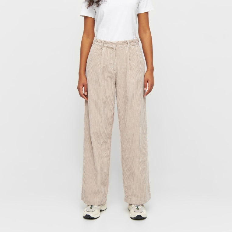Posey Irregular Corduroy Pants Wide High Rise - KNOWLEDGE COTTON APPAREL