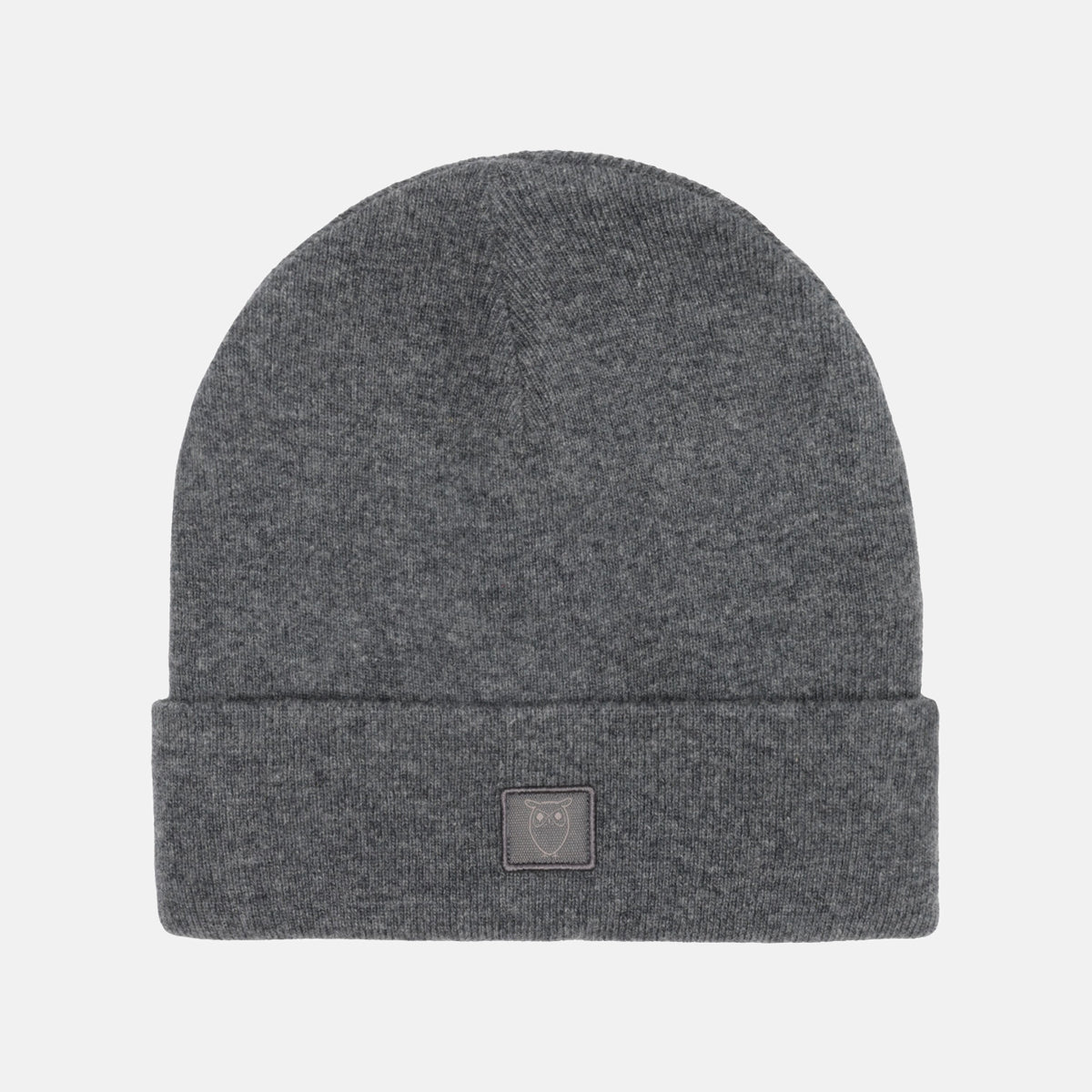 Double Layer Wool Beanie Dark Grey - KNOWLEDGE COTTON APPAREL