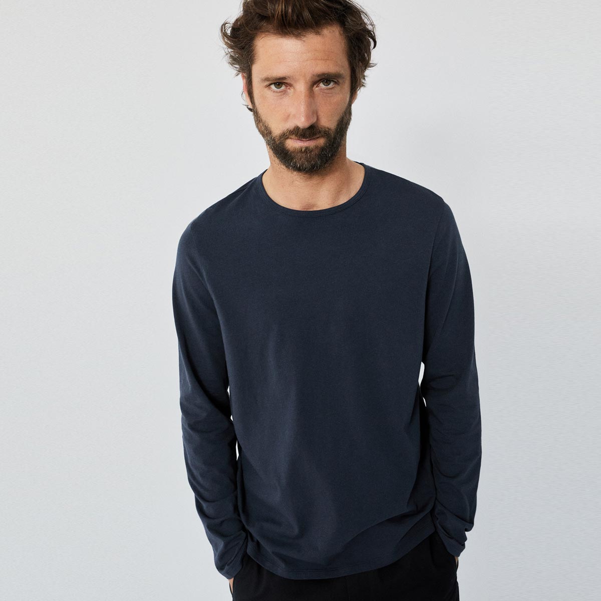 Berto Navy LS T-shirt - ECOALF 1.0