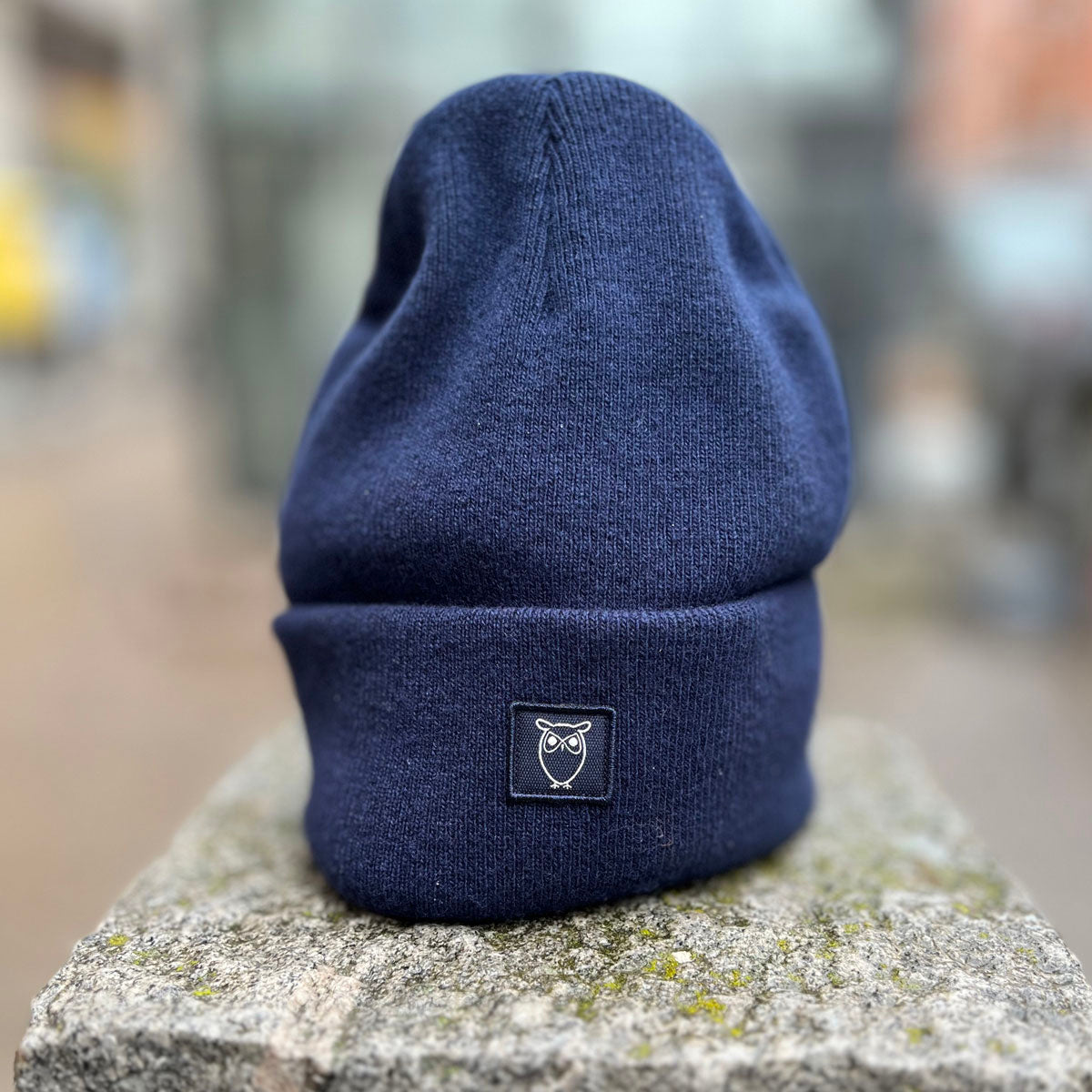 Leaf Organic Wool Beanie Total Eclipse - KNOWLEDGE COTTON APPAREL