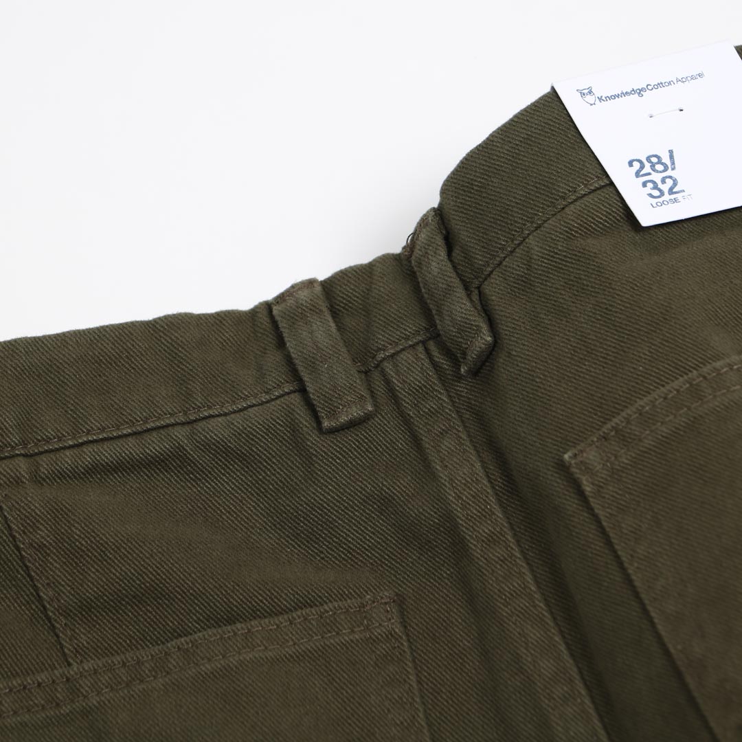 Loose Heavy Pants - Forest Night - KNOWLEDGE COTTON APPAREL