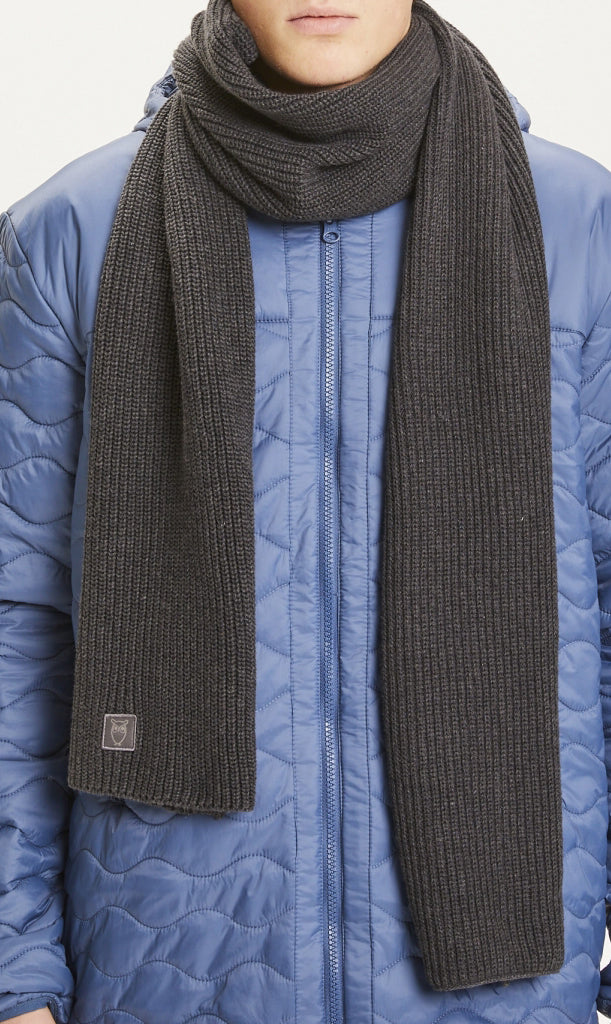 Juniper Vegan Scarf Grey - KNOWLEDGE COTTON APPAREL