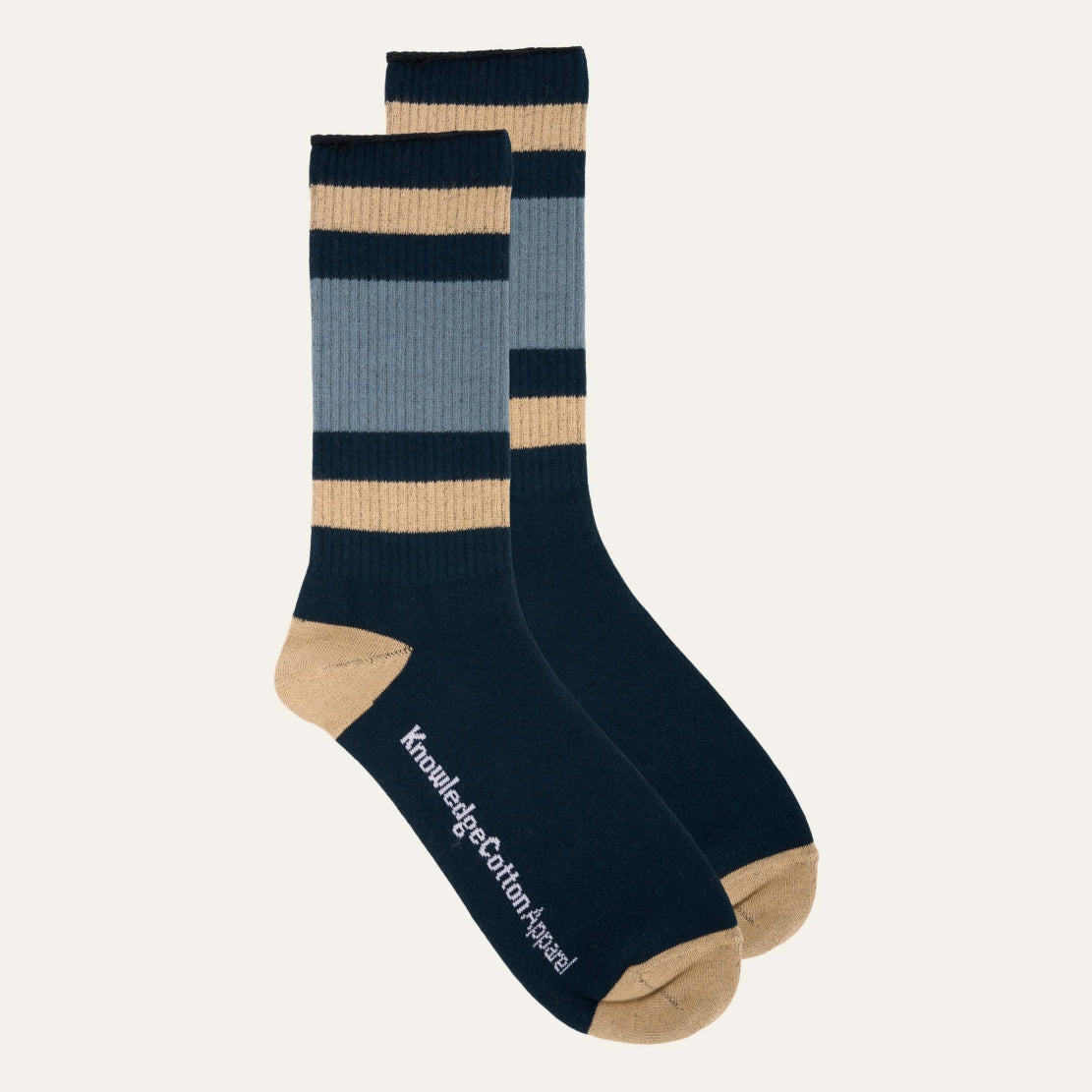2-pack Organic Block Striped Socks  - KNOWLEDGE COTTON APPAREL