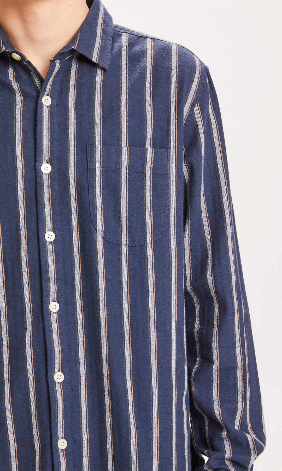 Larch Fishbone Striped - KNOWLEDGE COTTON APPAREL